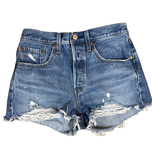 Levi's 501 Blue Vintage Jean Shorts with Raw Hem SKU0328